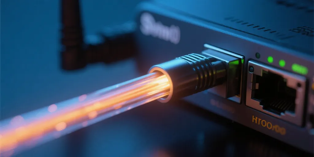 Fiber optic network connection